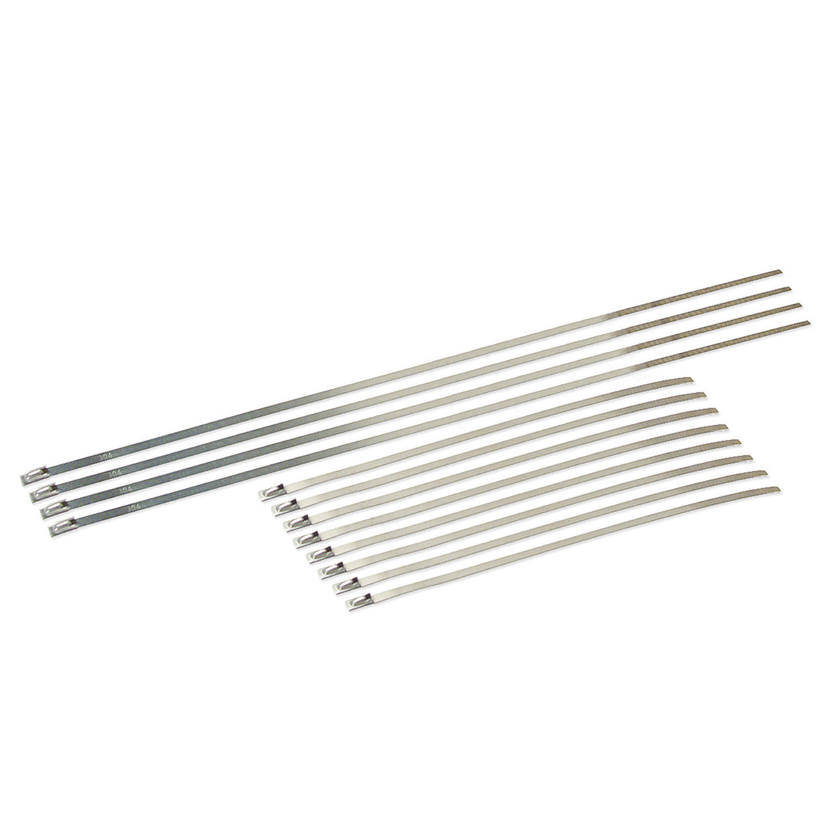 DEI Stainless Steel Locking Tie Eight 8in and Four 14in per pack - 10205 by DEI - front view