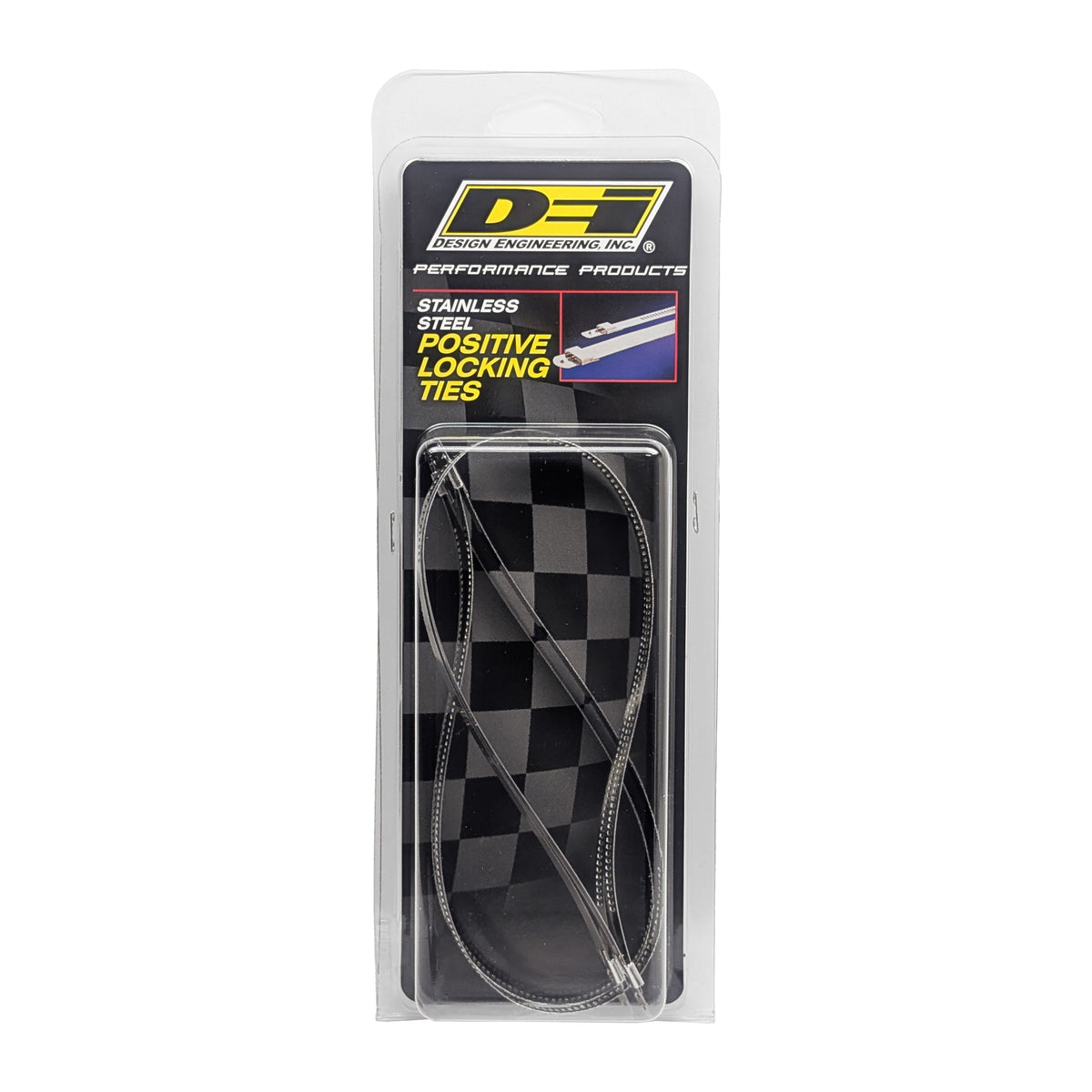 DEI Stainless Steel Positive Locking Tie 1/4in (7mm) x 14in - 4 per pack - 10209 by DEI - front view
