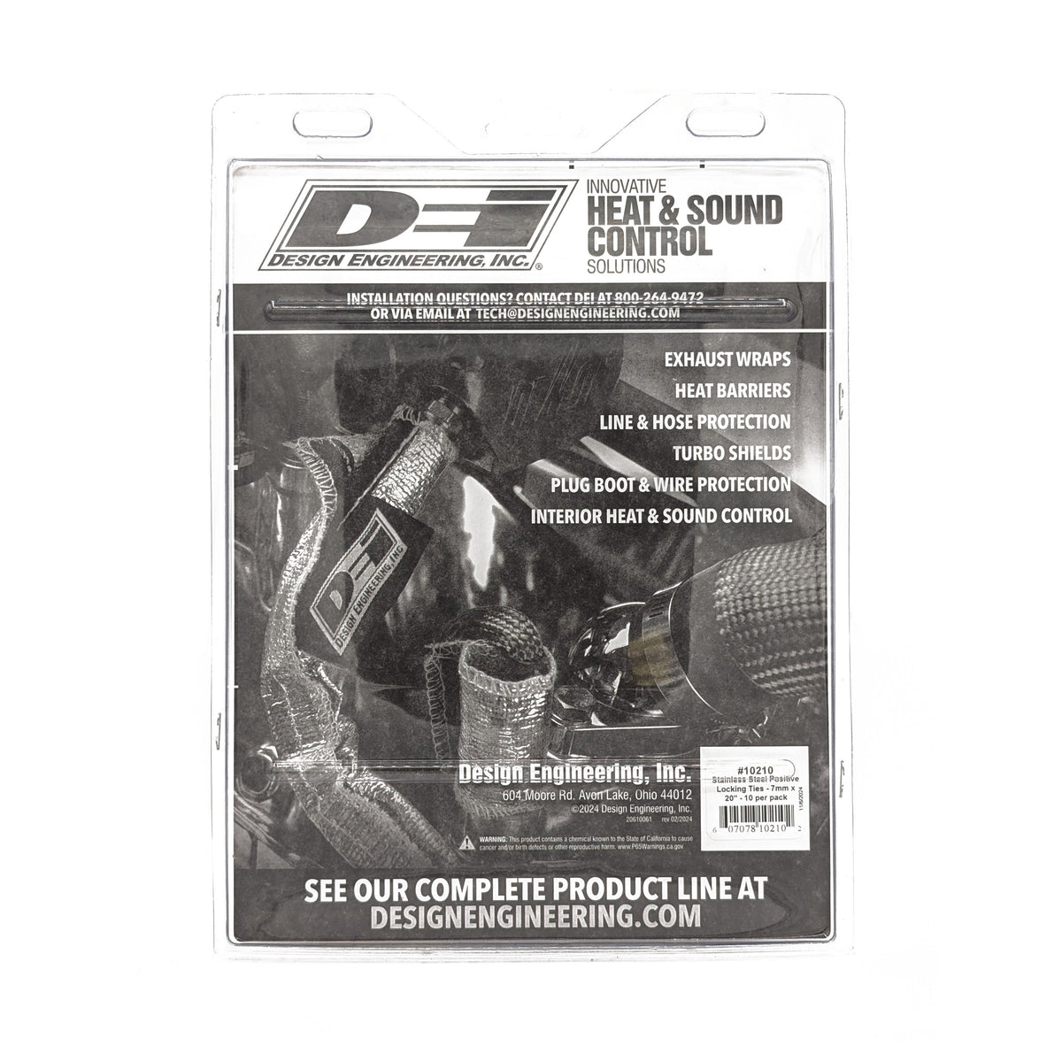 DEI Stainless Steel Positive Locking Tie 1/4in (7mm) x 20in - 10 per pack - 10210 by DEI - front view
