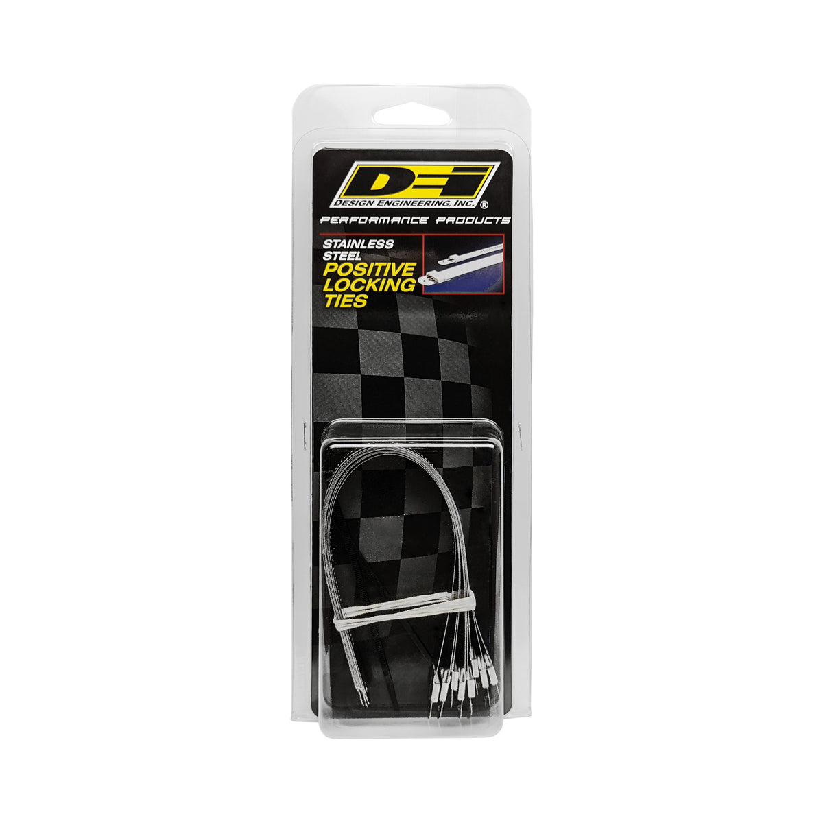 DEI Stainless Steel Positive Locking Tie 1/2in (12mm) x 9in - 8 per pack - 10211 by DEI - front view