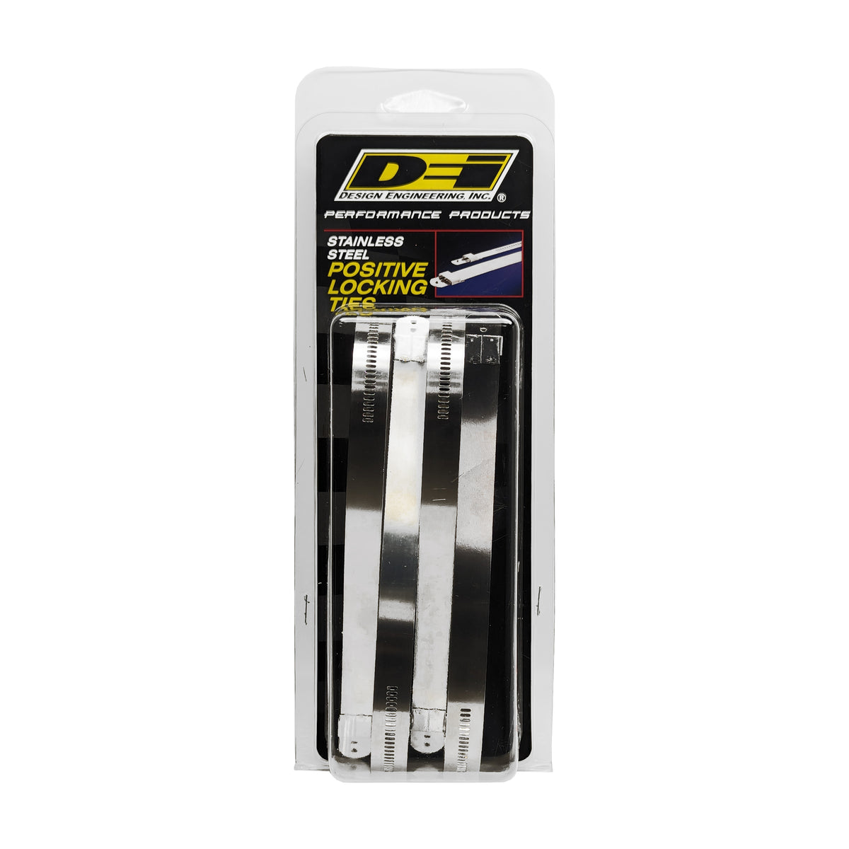 DEI Stainless Steel Positive Locking Tie 1/2in (12mm) x 14in - 4 per pack - 10212 by DEI - front view