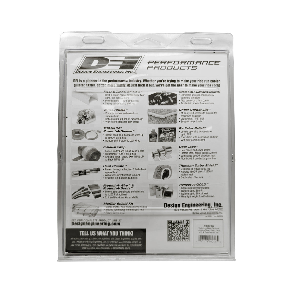 DEI Stainless Steel Positive Locking Tie Eight 1/4in (7mm) x 9in and Four 7mm x 20in - 10216 by DEI - front view