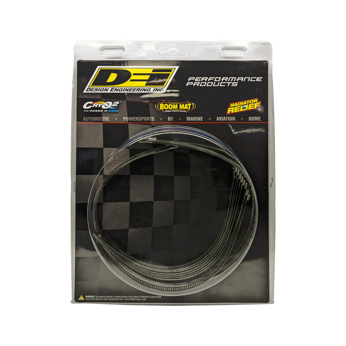 DEI Stainless Steel Positive Locking Tie Eight 1/4in (7mm) x 9in and Four 7mm x 20in - 10216 by DEI - front view