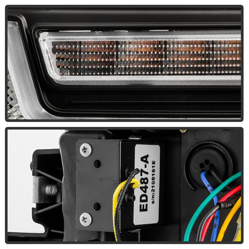 Spyder 20-23 Chevy Silverado 2500/3500 Proj Headlights - LED DRL - Black PRO-YD-CSHD20SI-SEQ-BK - 5088796