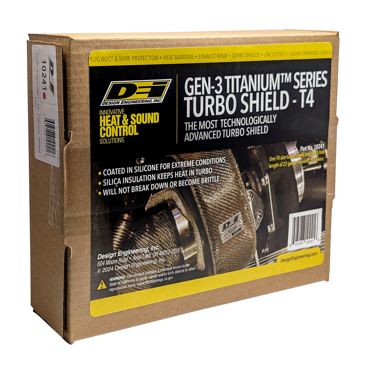 DEI Gen-3 Turbo Shield T4 - Shield Only - Titanium - 10241 by DEI - front view