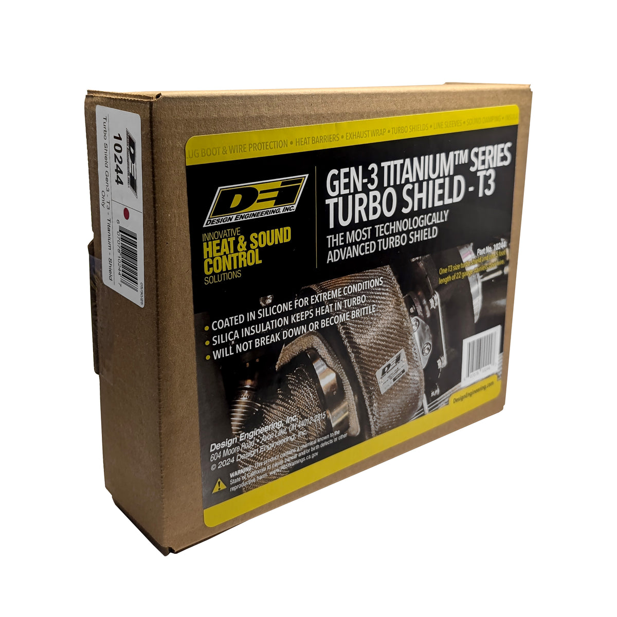 DEI Gen-3 Turbo Shield T3 - Shield Only - Titanium - 10244 by DEI - front view