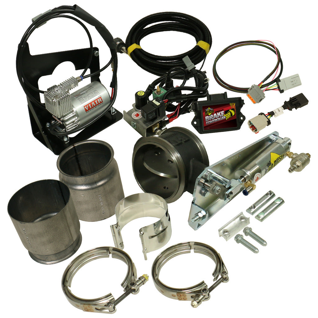 BD Diesel Exhaust Brake - 07.5-12 Dodge 6.7L Remote Mount 4in Exhaust Brake w/o VGT Turbo - 1027344