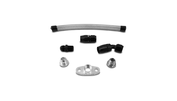 Vibrant Univ Top Mount Oil Drain Kit incl 20in Teflon lined S.S. hose Fitting - 10282
