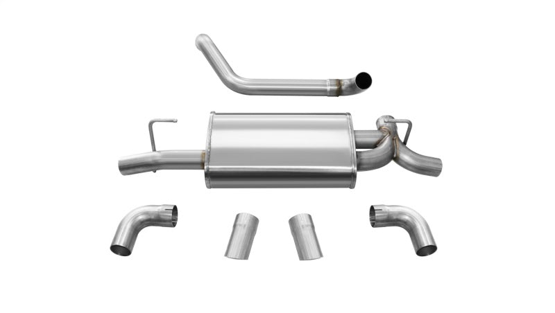 Corsa 2018-2024 Jeep Wrangler JL 2.5in Dual Rear Turn Down Exit Sport Axle-Back Exhaust - 21013