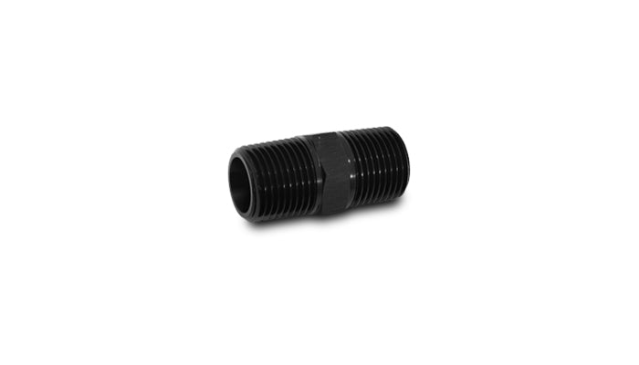 Vibrant 1/8in NPT x 1/8in NPT Straight Union Pipe Adapter Fitting - Aluminum - 10370