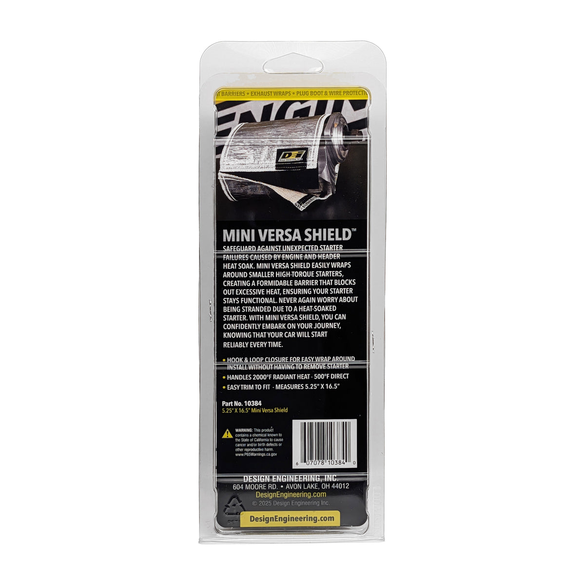 DEI Versa-Shield /Starter Shield 5-1/4in w x 16-1/2in l - Universal (Mini) Heat Shield - 10384 by DEI - front view