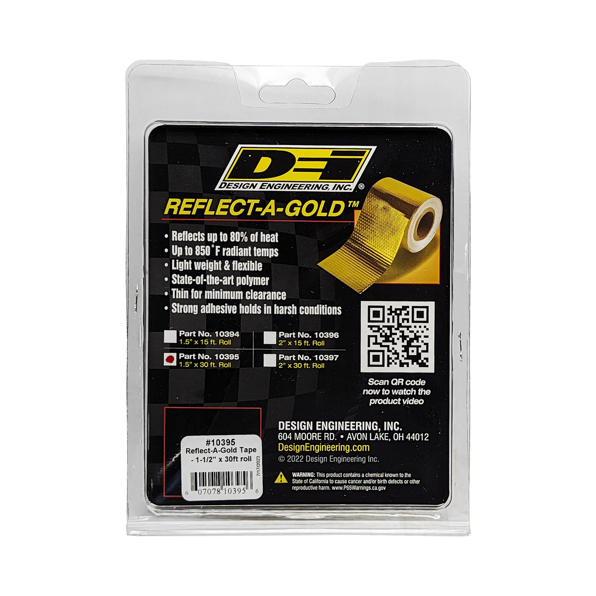 DEI Reflect-A-GOLD 1-1/2in x 30ft Tape Roll - 10395 by DEI - front view