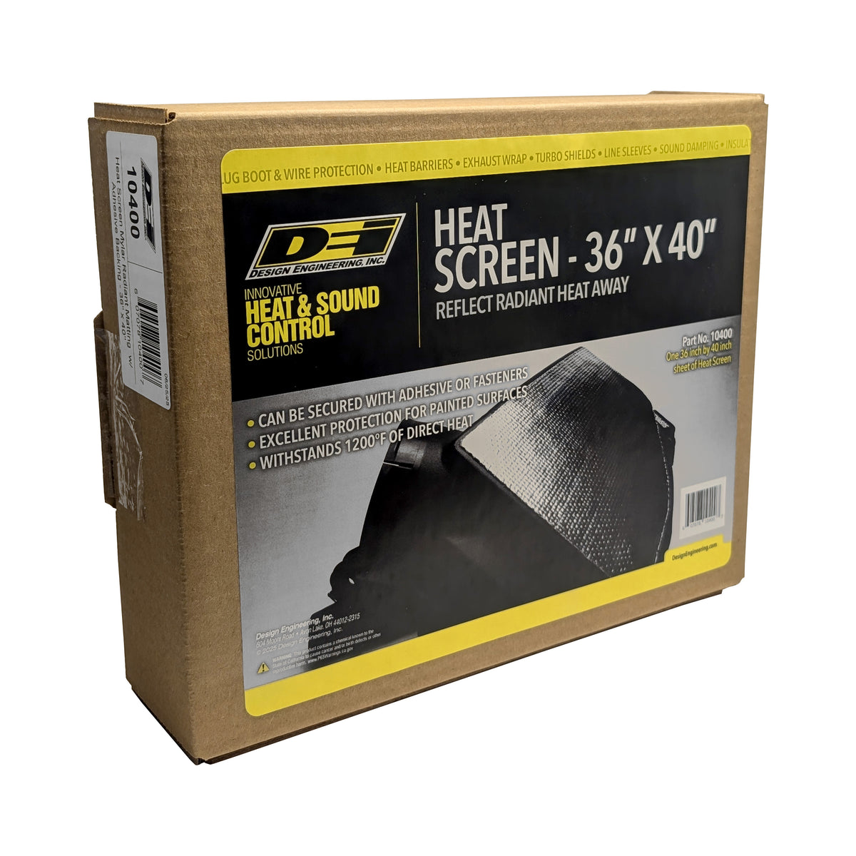 DEI Heat Screen 36in x 40in - Mylar Radiant Glass Fiber Matting w/Adhesive Backing - 10400 by DEI - front view