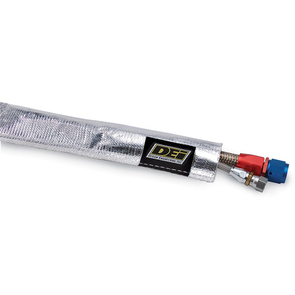 DEI Heat Sheath 1-1/2in I.D. x 3ft - Aluminized Sleeving - Sewn Edge - 10420 by DEI - front view