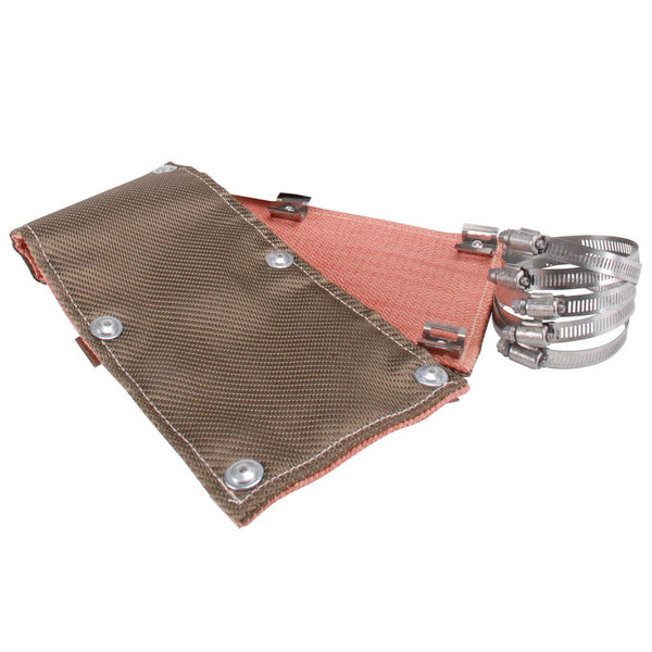 DEI Pipe Shield w/Stainless Steel Clamps - 6in x 36in - Titanium - 10452 by DEI - front view