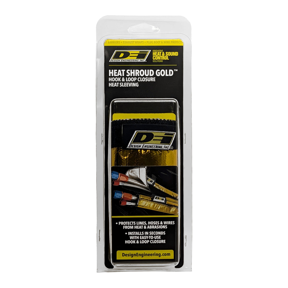 DEI Heat Shroud 1/2in to 1-1/4in I.D. x 3ft - Gold - 10458 by DEI - front view