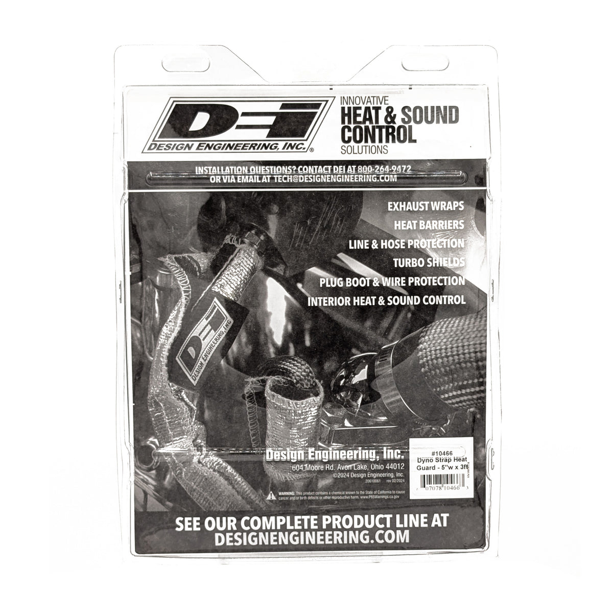 DEI Dyno Strap Heat Guard 5in w x 3ft - Aluminized - 10466 by DEI - front view