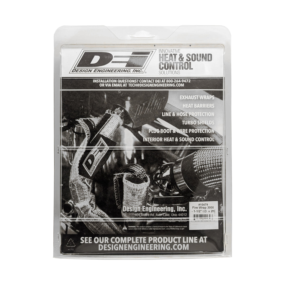 DEI Fire Wrap 3000 1-1/2in I.D. x 2ft - 10479 by DEI - front view