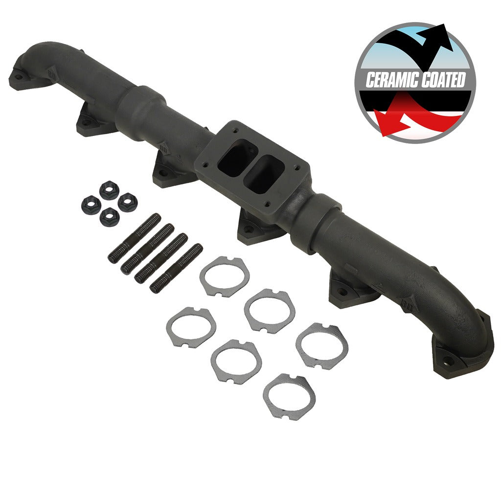 BD Diesel 93-98 Caterpillar 3406E  / 99-03 C15 Non-Acert CAT T6 Ceramic Coated Exhaust Manifold - 1048002