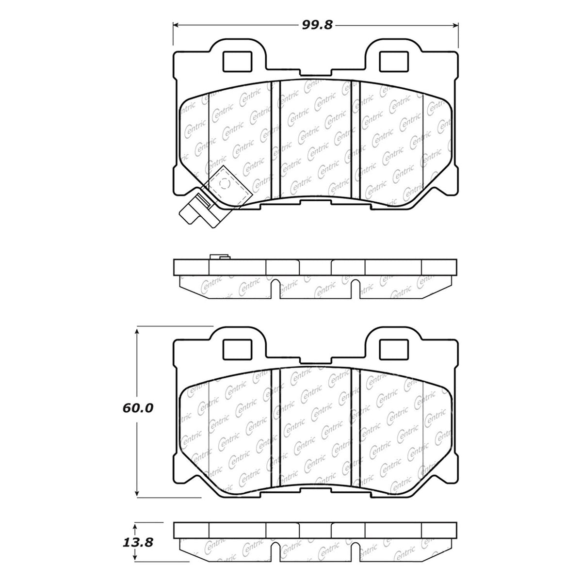 PosiQuiet 09 370Z Sport/Infiniti FX35 / 08-09 G37 Sport 6MT Rear Brake Pads - 105.13470