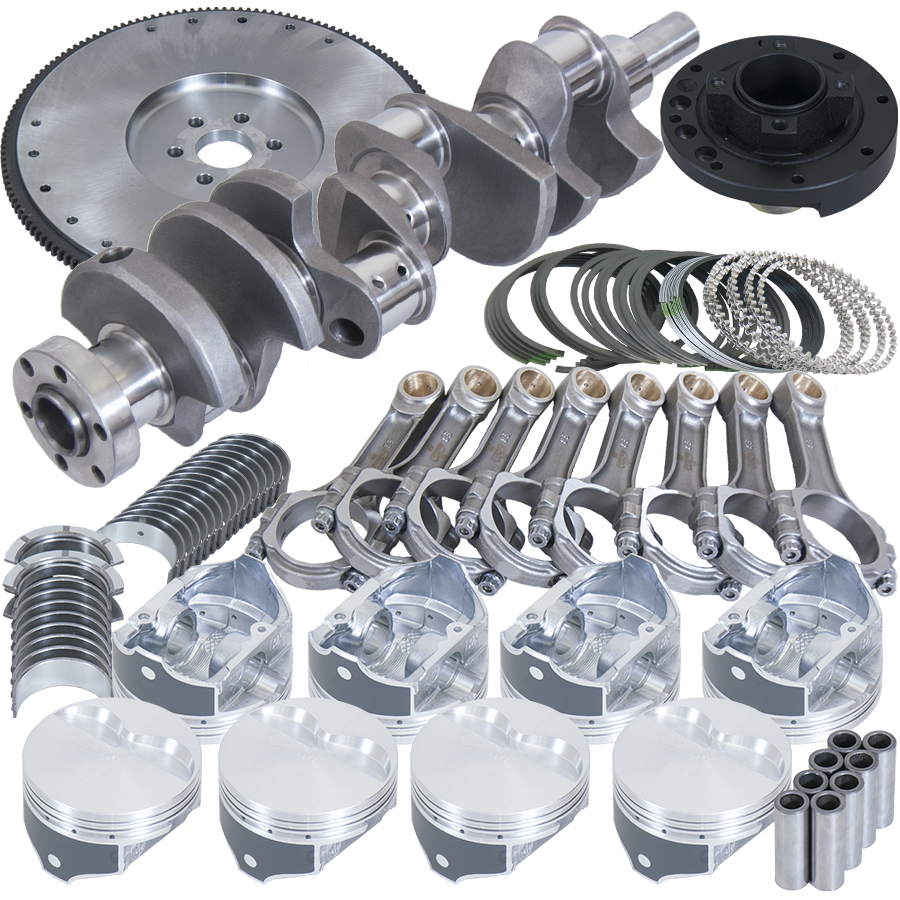Eagle Ford 302 3.400in Crank 5.400in I-Beam Rods 4.030in Pistons 157 Tooth Ram FW Balanced Assembly - B16622MS030 - front view