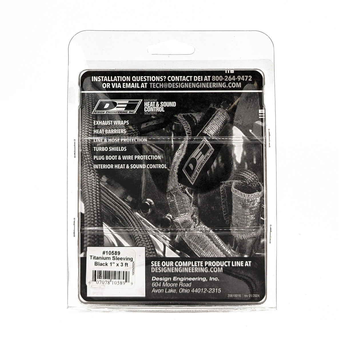 DEI Protect-A-Sleeve 1in I.D. x 36in - Black Titanium - 10589 by DEI - front view