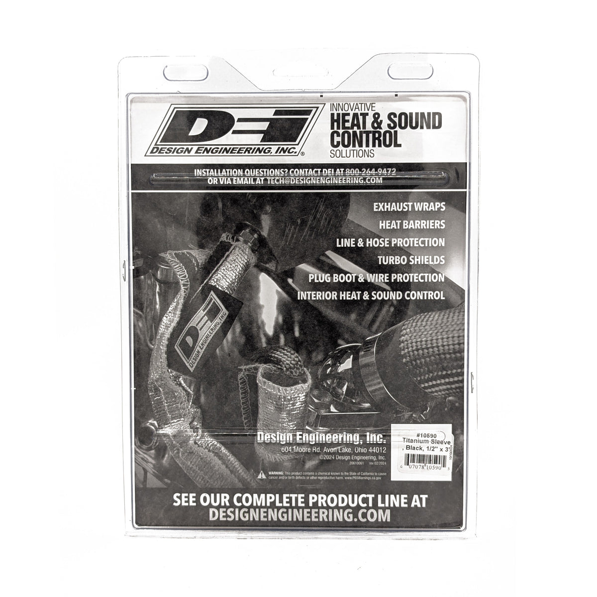 DEI Protect-A-Sleeve 1/2in ID x 3ft Universal - Titanium - 10590 by DEI - front view