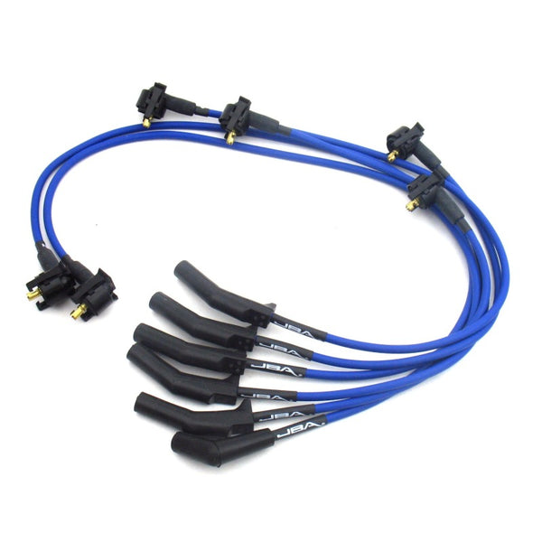 JBA 94-98 Ford Mustang 3.8L Ignition Wires - Blue - W06199 for 1994-1998 Ford Mustang - front view