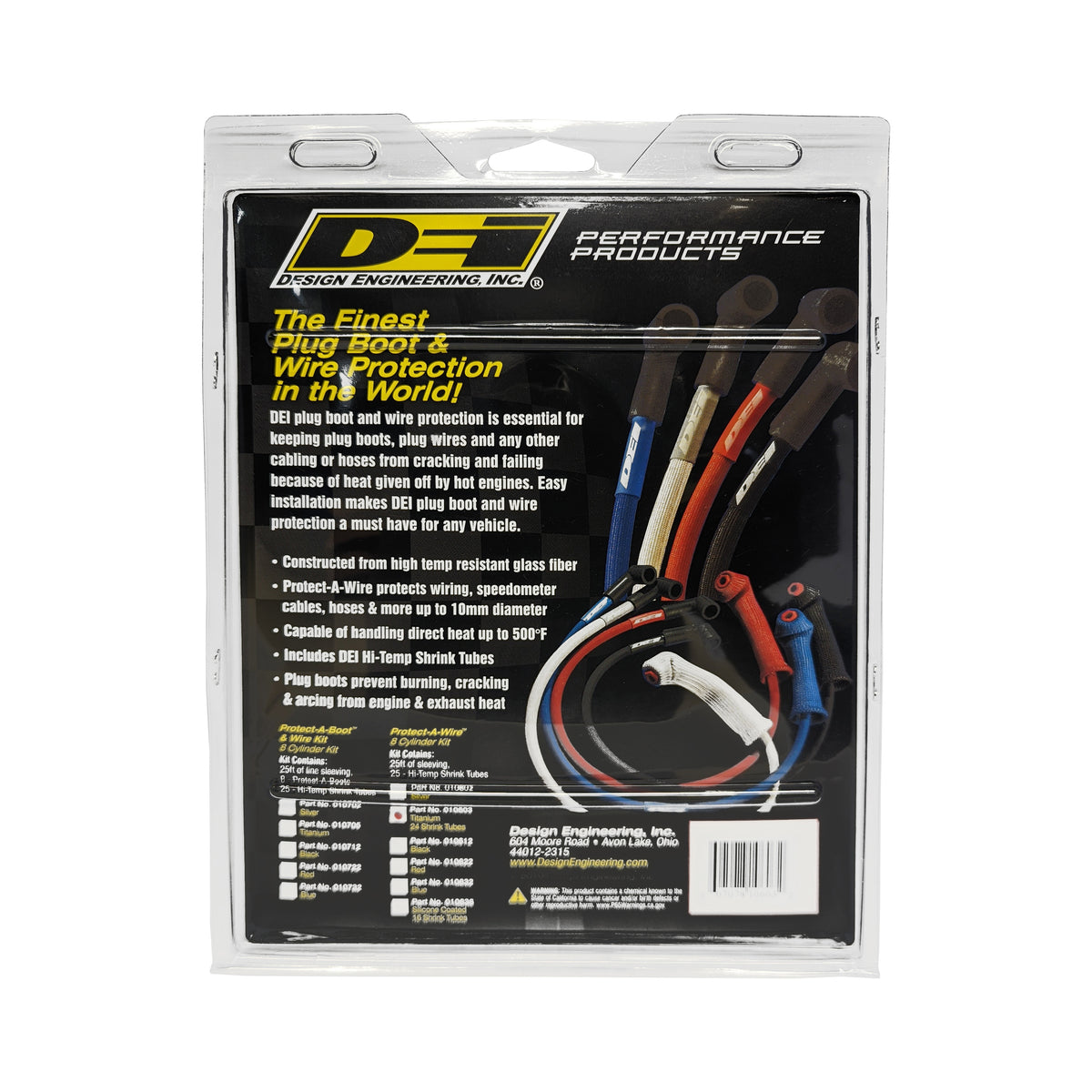 DEI Protect-A-Wire V8 Kit -Titanium - 10603 by DEI - front view