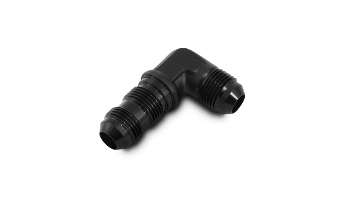 Vibrant -4AN Bulkhead Adapter 90 Degree Elbow Fitting - Anodized Black Only - 10609