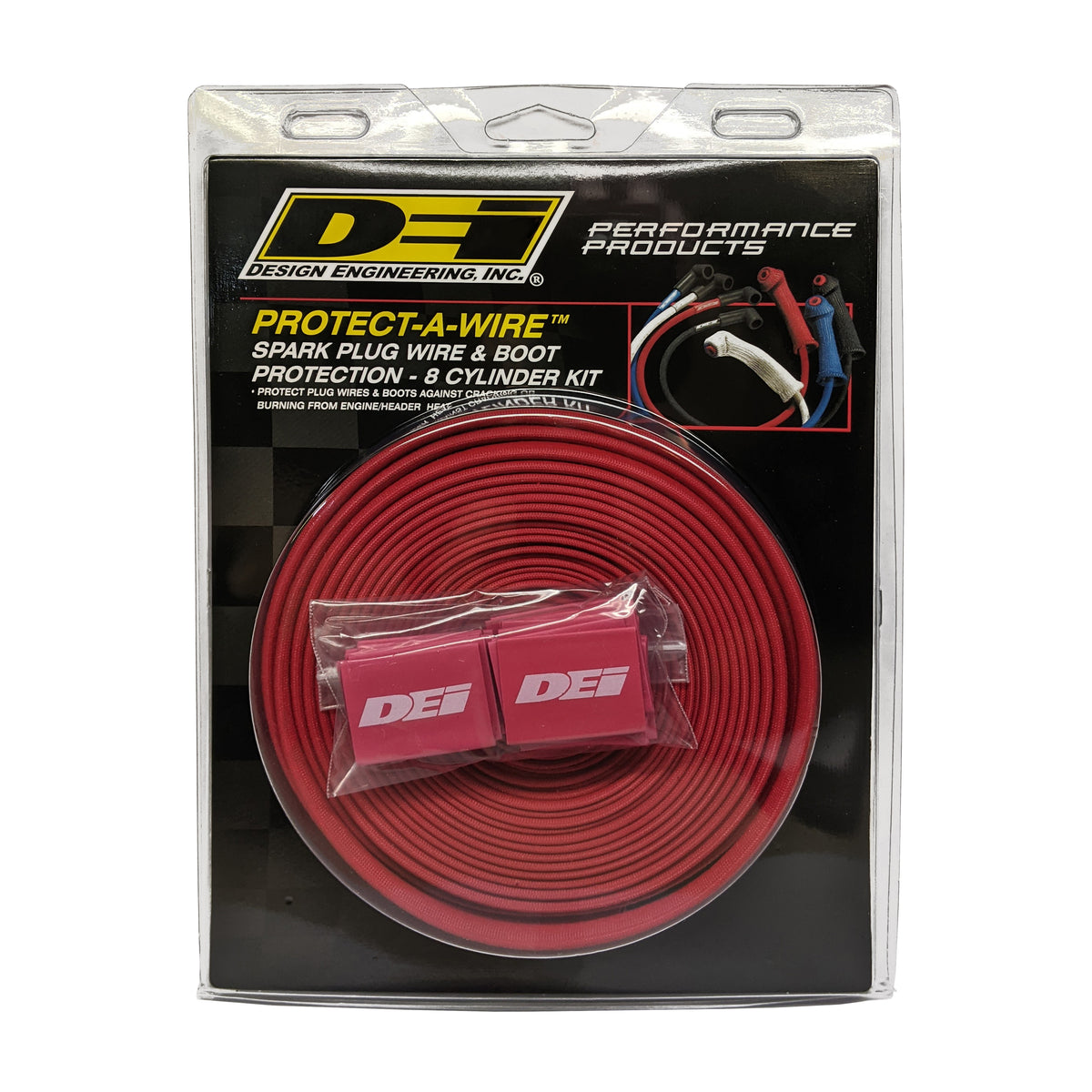 DEI Protect-A-Wire 8 Cylinder - Red - 10622 by DEI - front view
