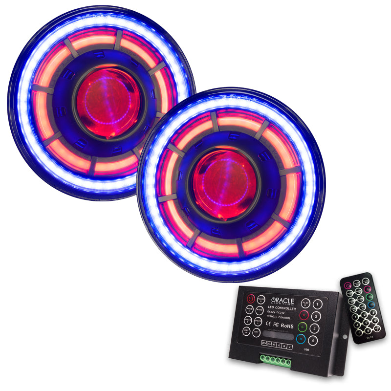 ORACLE Lighting 0718 Jeep Wrangler JK Oculus 7in ColorSHIFT BiLED Projector Headlights SEE WARRANTY - 5876-333