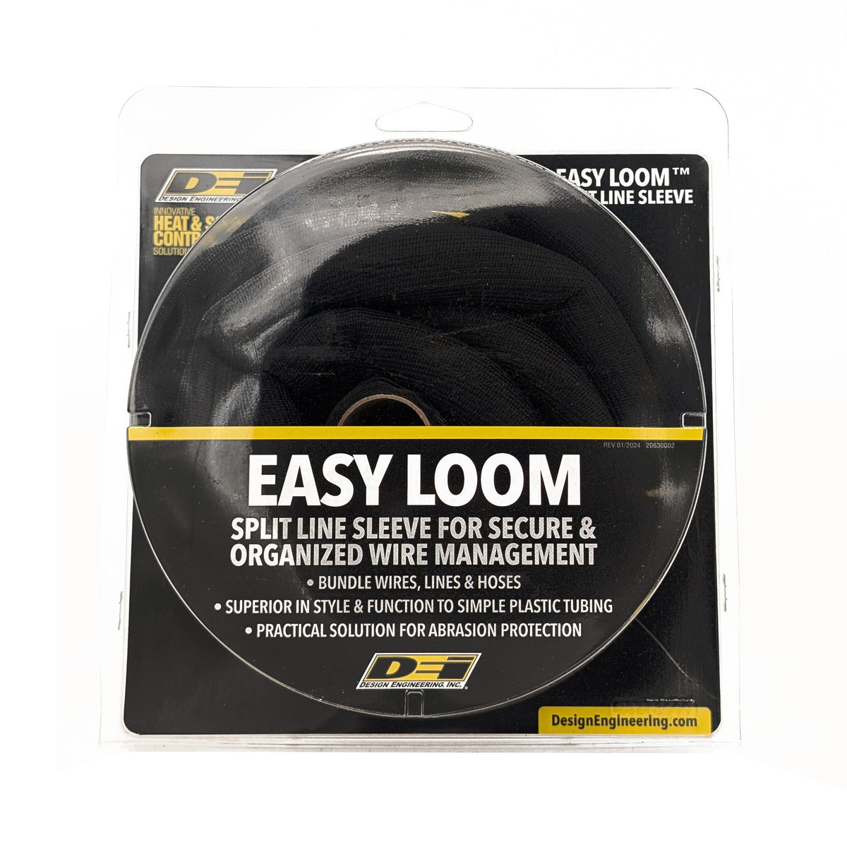 DEI Split Wire Sleeve Easy Loom 19mm-3/4in x 10 Black - 10655 by DEI - front view