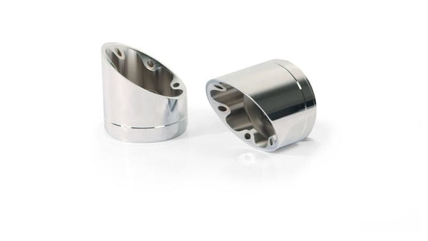 Remus 2021+ BMW R 18 (Euro 5) Slash Cut V1 End Cap - Silver (Pair) - EK43 by Remus