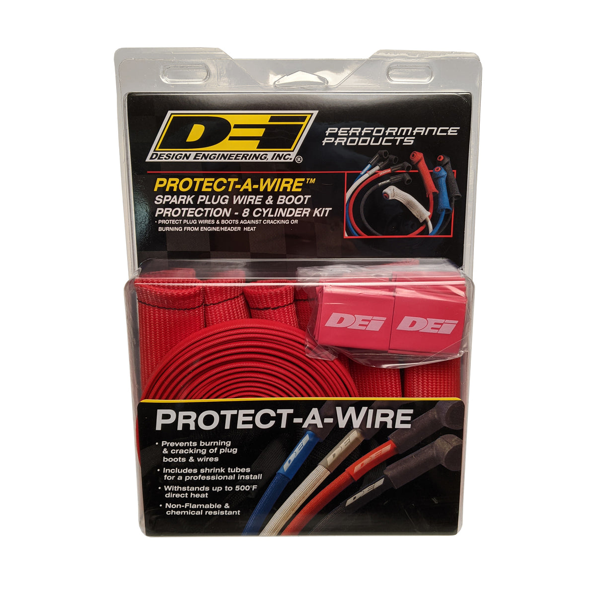 DEI Protect-A-Boot and Wire Kit 8 Cylinder - Red - 10722 by DEI - front view