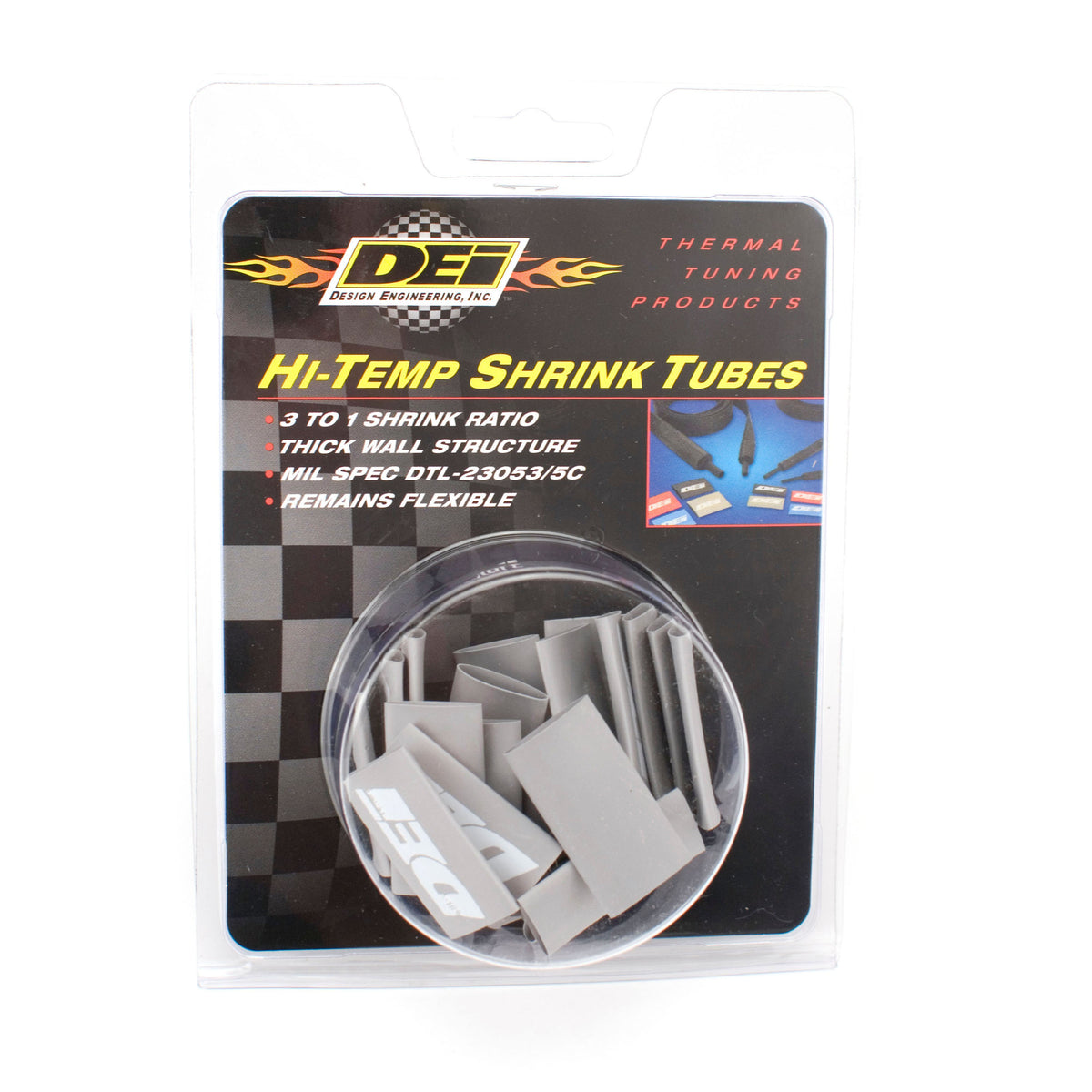DEI Hi-Temp Shrink Tube 12mm x 1.5in - Gray - 10801 by DEI - front view