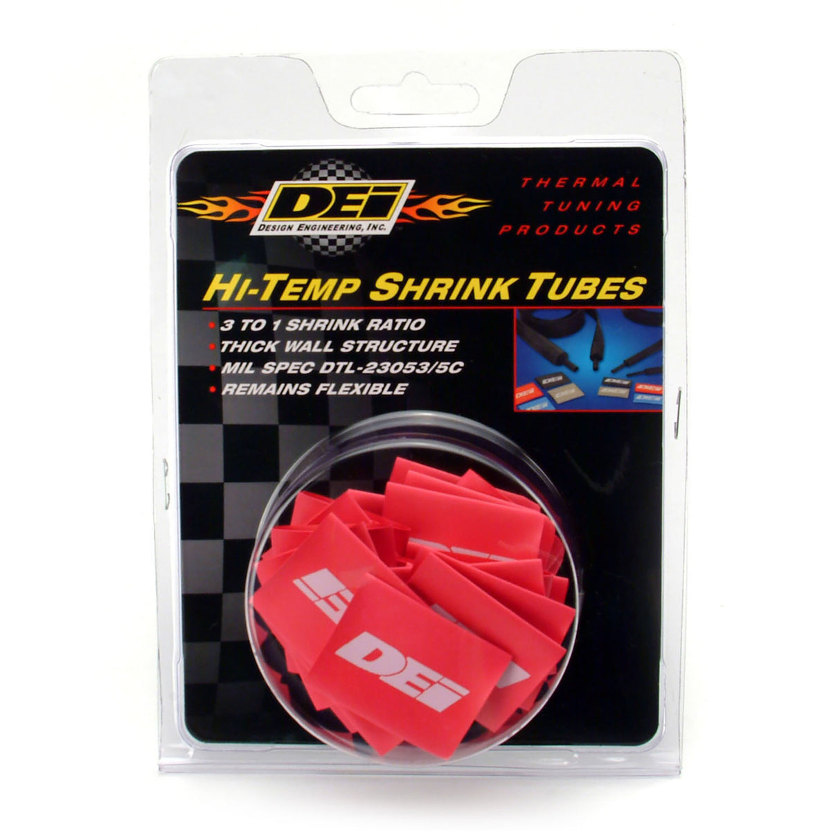DEI Hi-Temp Shrink Tube 18mm x 1.5in - Red - 10820 by DEI - front view