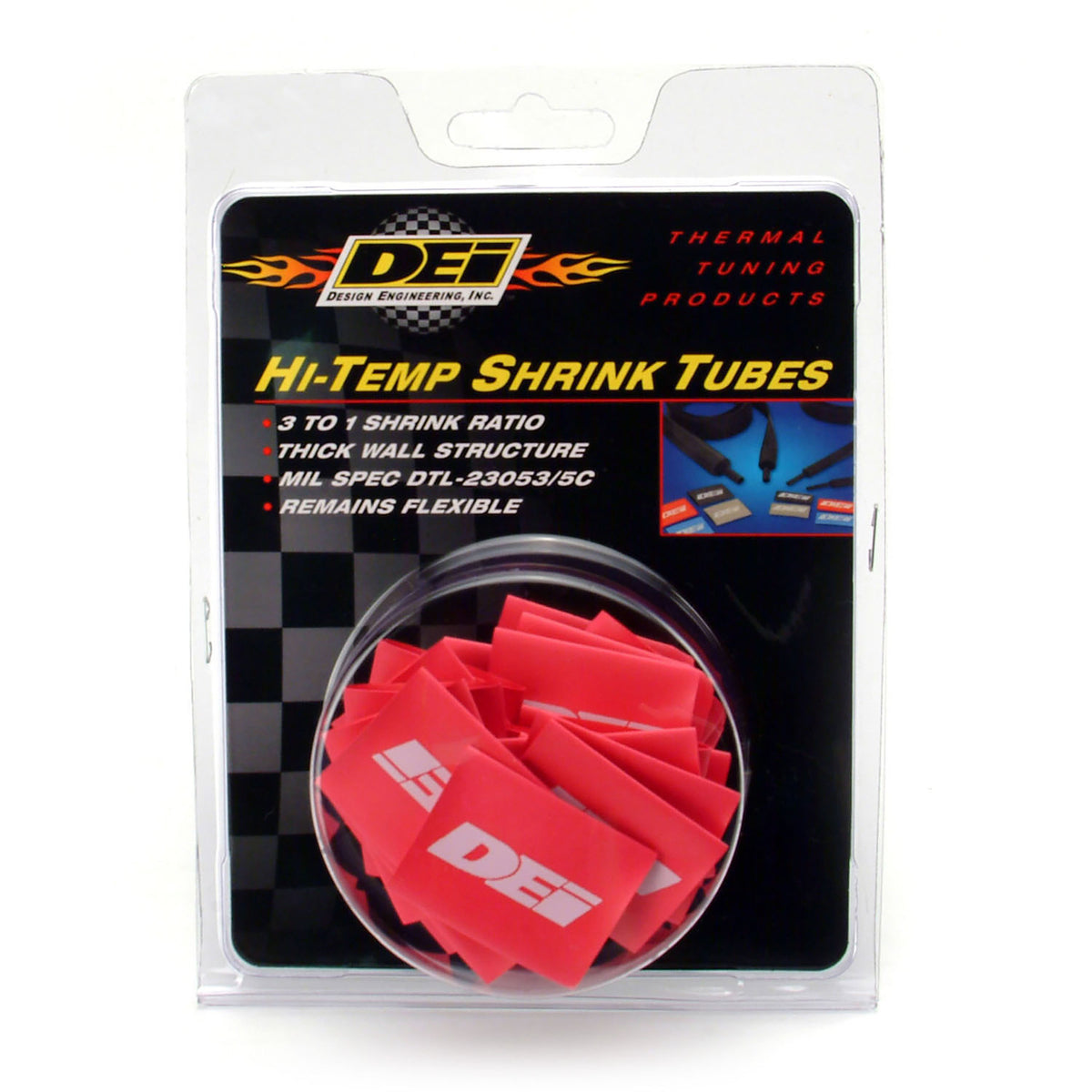 DEI Hi-Temp Shrink Tube 12mm x 1.5in - Red - 10821 by DEI - front view