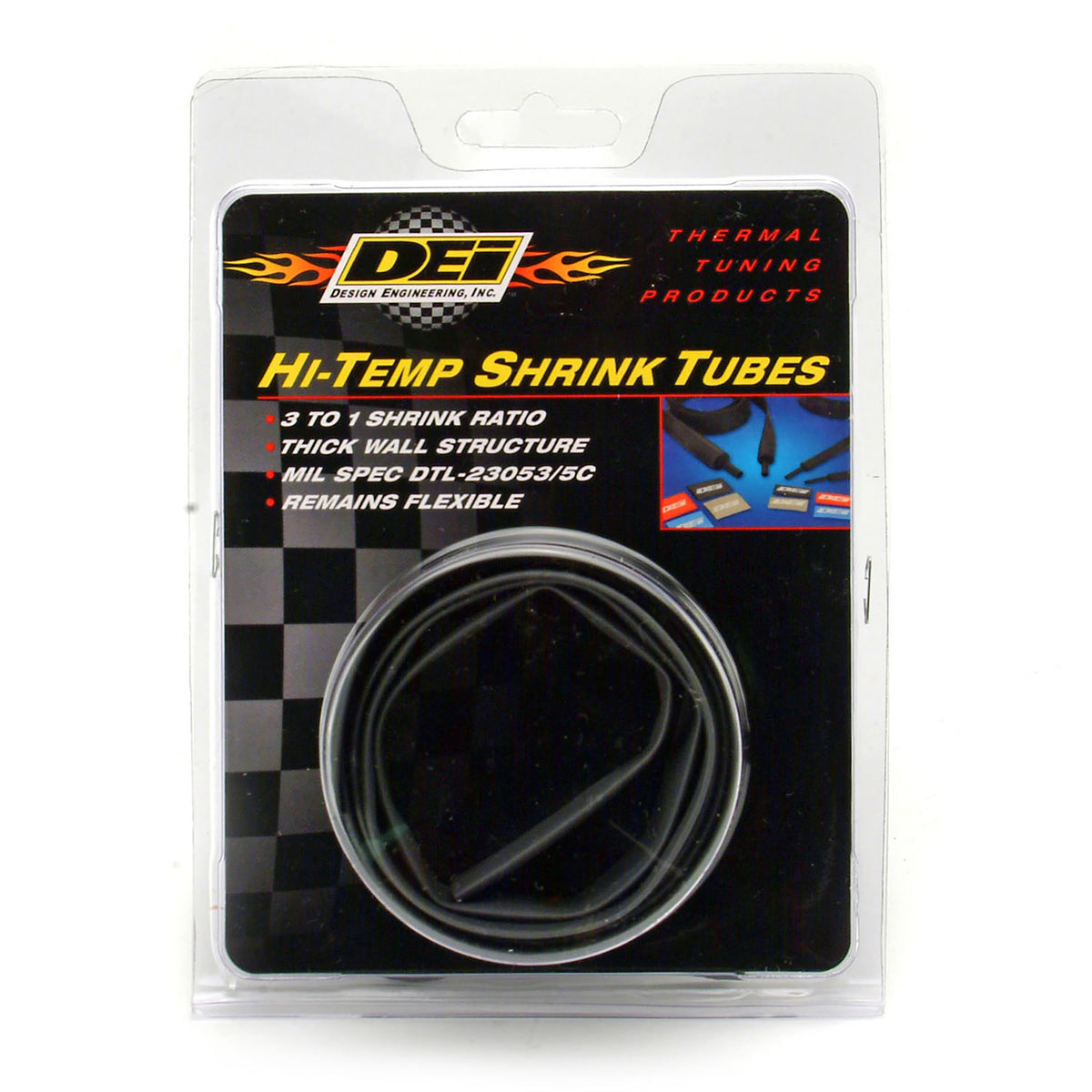 DEI Hi-Temp Shrink Tube 18mm x 4ft - Black - 10834 by DEI - front view