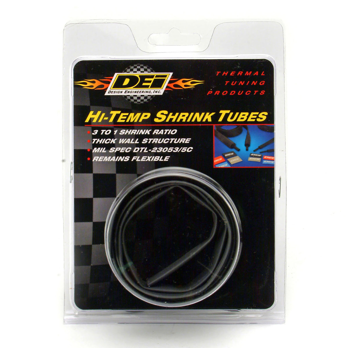 DEI Hi-Temp Shrink Tube Kit - 9/12/18/24mm x 2ft - Black - 10836 by DEI - front view