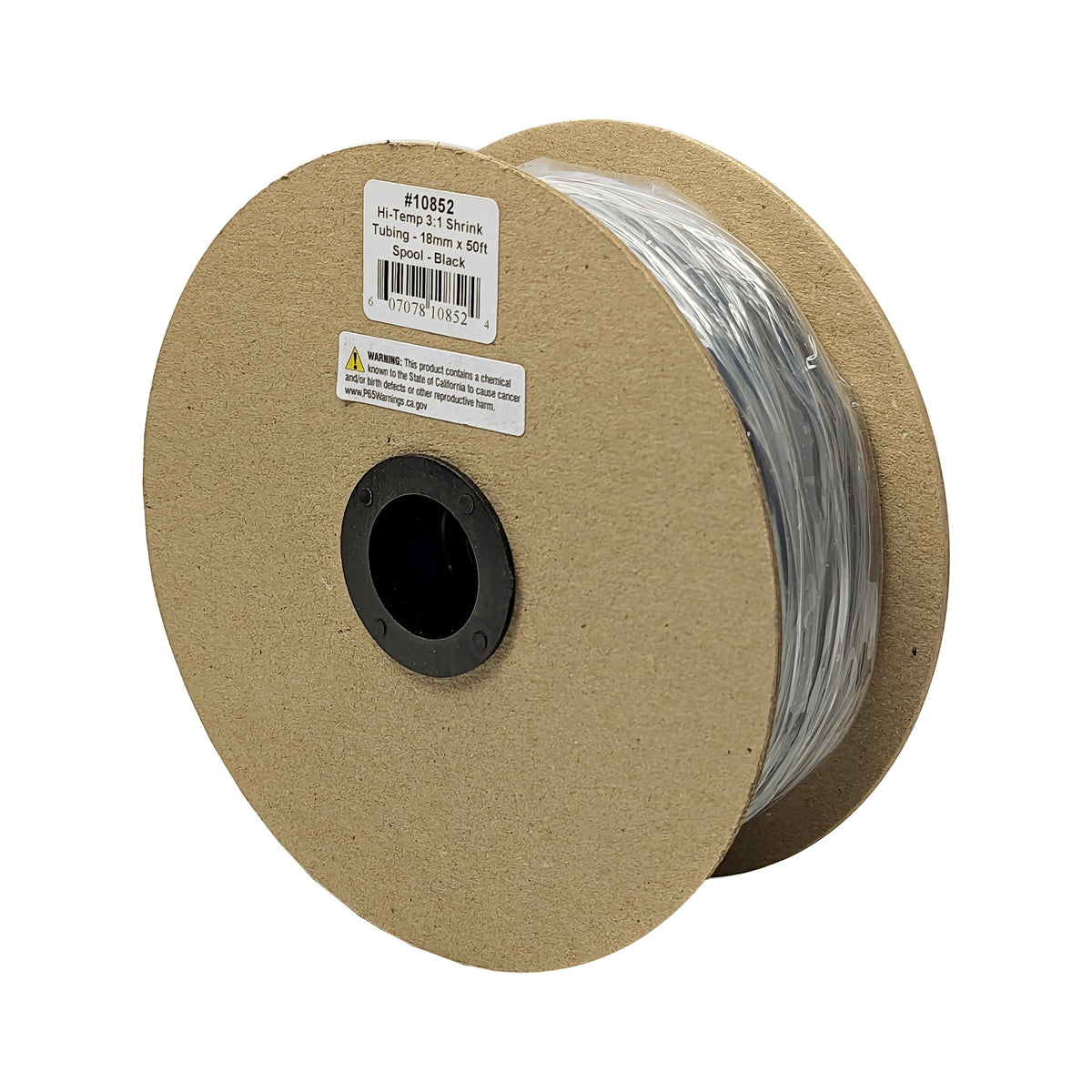 DEI Hi-Temp Shrink Tube 18mm x 50ft Spool - Black - 10852 by DEI - front view