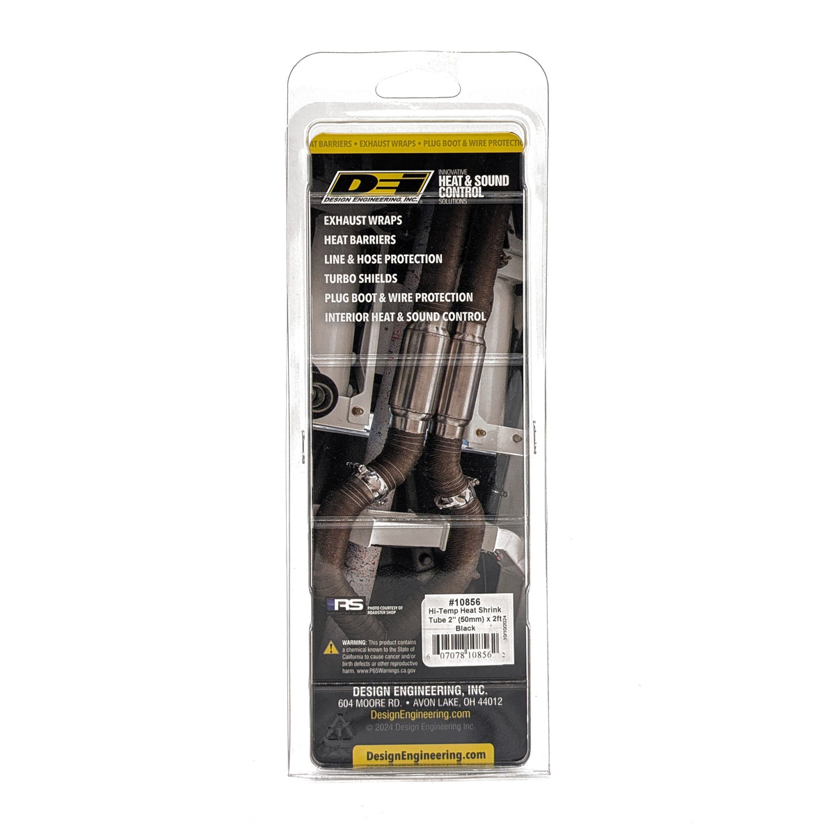 DEI Hi-Temp Shrink Tube 2in (50mm) x 2ft - Black - 10856 by DEI - front view