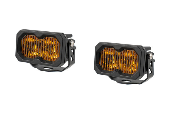 Diode Dynamics C2 2.0 Sport Yellow SAE Fog/Wide Standard ABL (pair) - DD8091P by Diode Dynamics - front view