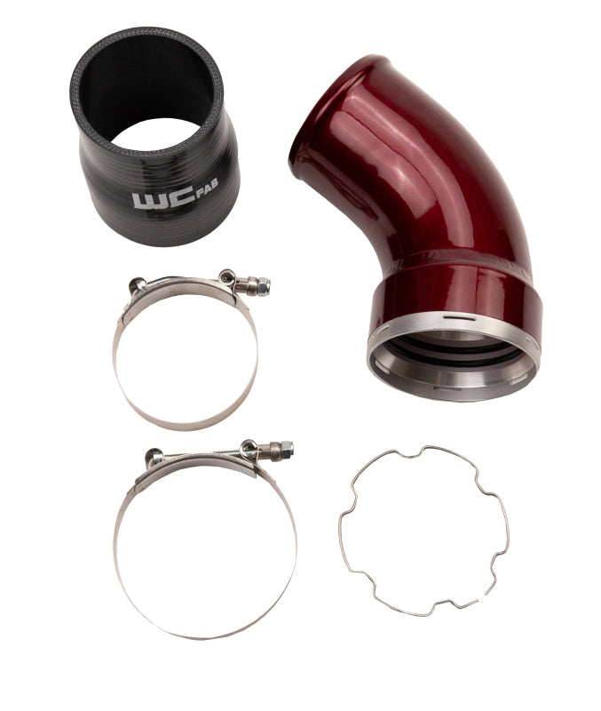 Wehrli 06-10 GM Duramax LBZ/LMM Intercooler Outlet Elbow Kit - Brizzle Blue - WCF100466-BRZ