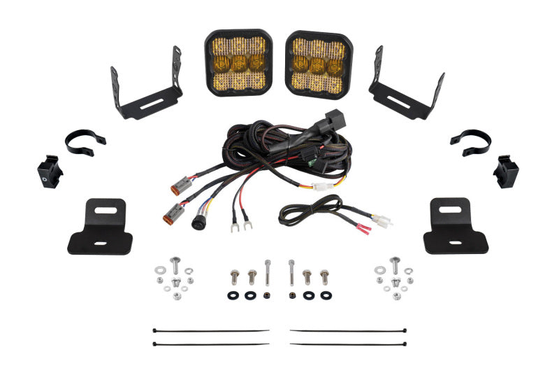Diode Dynamics 17-24 Can-Am Maverick X3 SS5 Stage Series Ditch Light Kit - Sport Yellow Combo - DD7869 for 2020-2024 Can-Am M