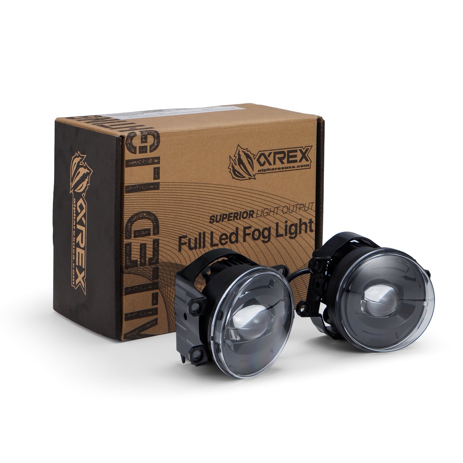 AlphaRex Universal Toyota/Lexus/Scion MKII DoubleTap LED Projector Fog Lights - White/Amber - 210023 for 2012-2023 Toyota Tac