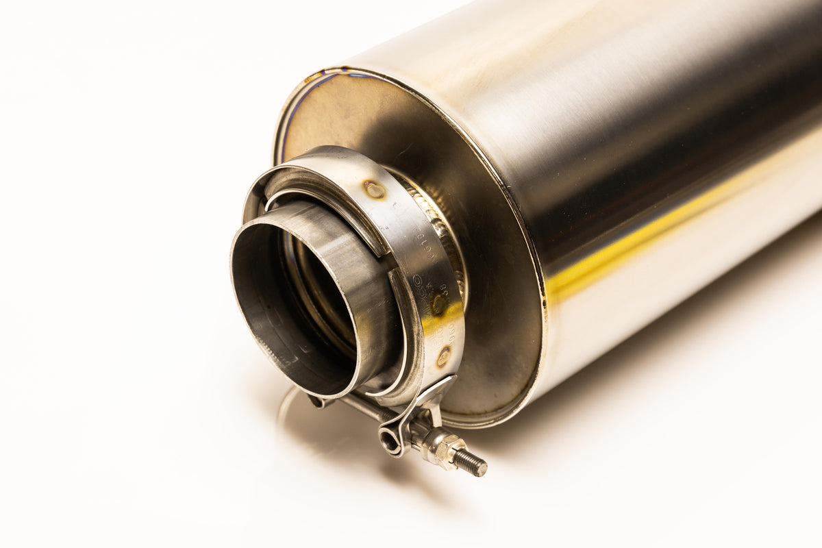 GReddy - Universal RS-Ti Round Titanium Muffler(s) and Tip with V-Band - 11002530