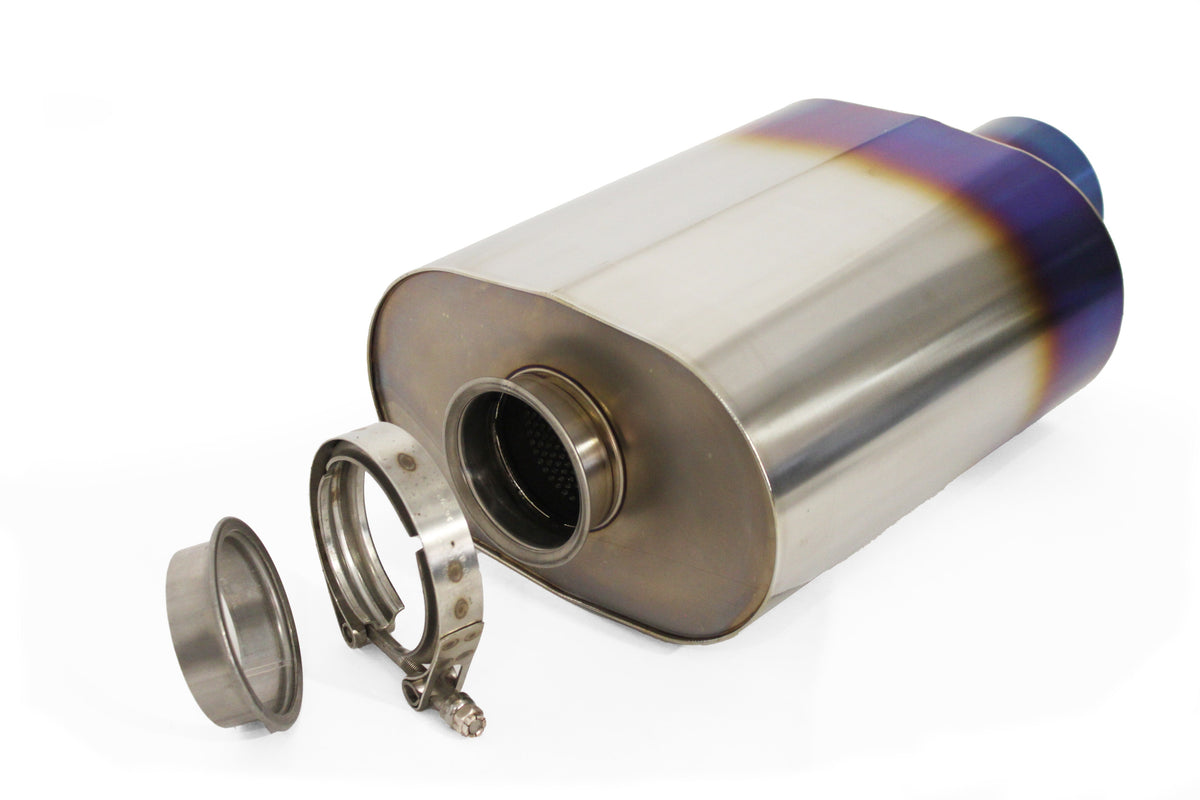 GReddy - Universal RS-Ti Oval Titanium Muffler(s) and Tip with V-Band - 11003525