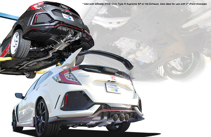 GReddy - Honda (FK8) Civic Type R Full 3" Forward Mid-pipe & Front Over-pipe Upgrade - 10558601