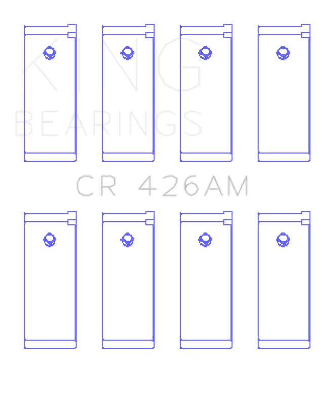King Engine Bearings Datsun E13/E15/(Size +1.0mm) Connecting Rod Bearing Set - CR426AM1.0